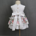 Summer vintage cotton print fabric baby girl dresses